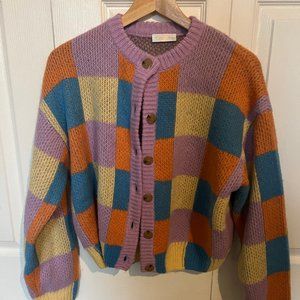 Stine Goya Checkered Cardigan